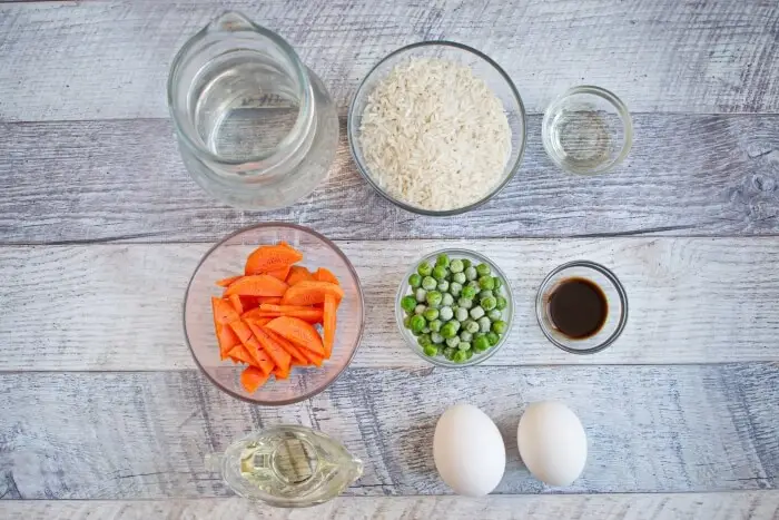 Ingredients for Chinese Fried Rice