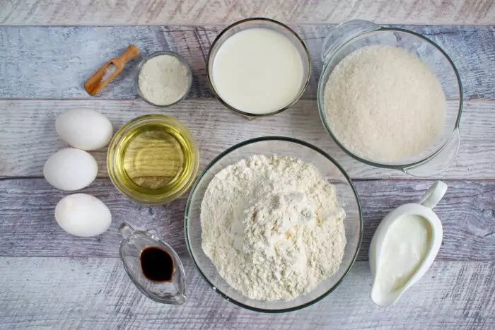Ingredients for Classic Vanilla Cake