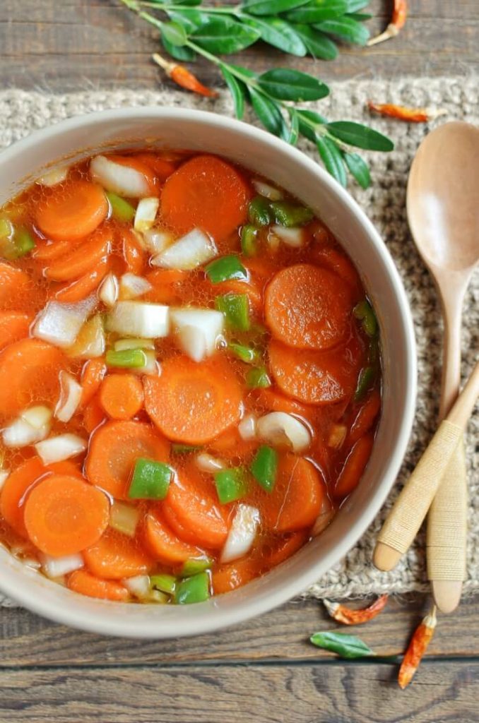 Traditional carrot salad from South Africa