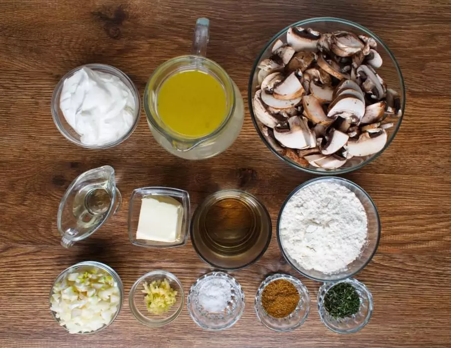 Ingredients for Cream of Mushroom Soup