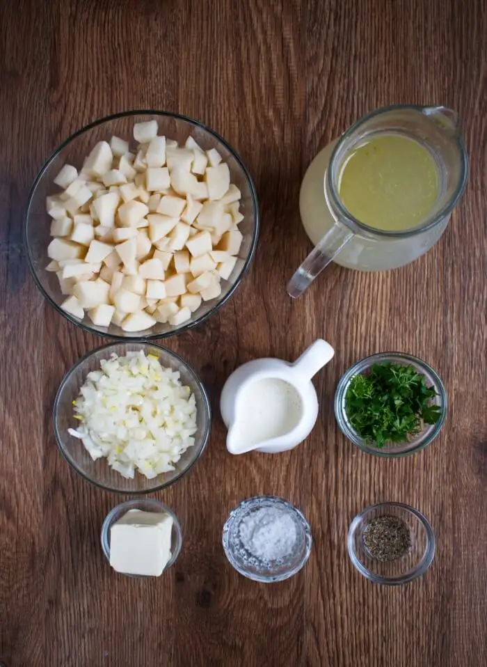 Ingredients for Creamy Potato Soup