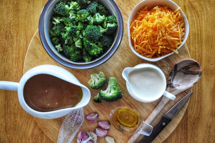 Ingridiens for Keto Broccoli Cheddar Soup