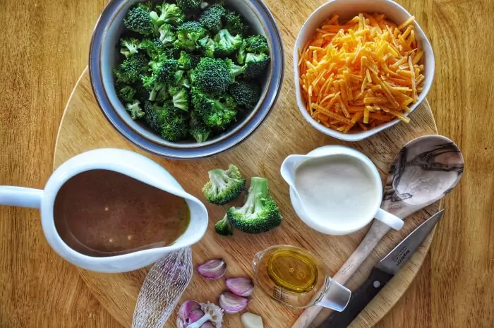 Ingredients for Keto Broccoli Cheddar Soup