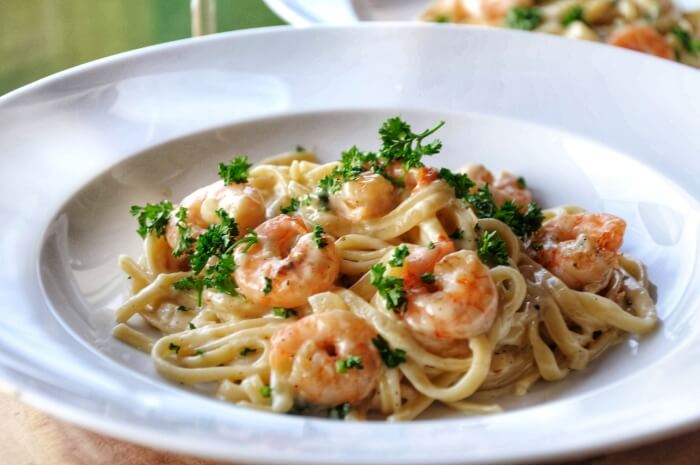 Easy Shrimp Pasta Recipe - Classic Seafood Dish Recipe - Creamy Shrimp Pasta Recipe