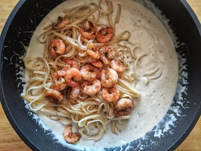 Step 5 - Easy Creamy Shrimp Pasta