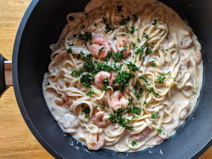 Step 5 - Easy Creamy Shrimp Pasta