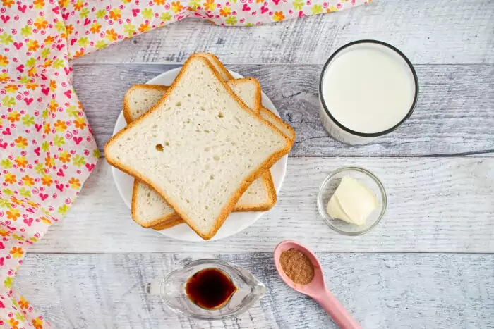Ingredients for Eggless French Toast