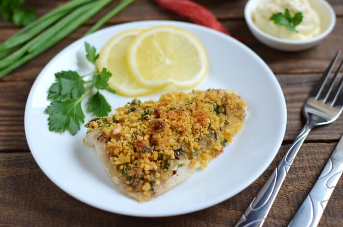 How to serve Herb-Baked Fish with Crispy Crumb