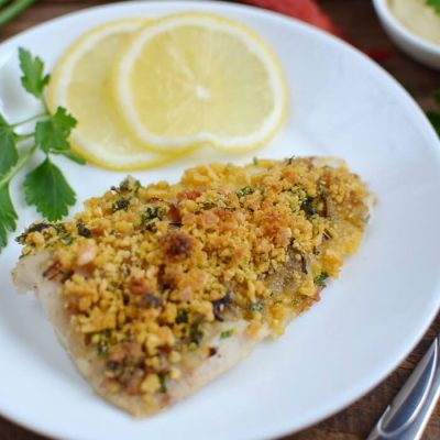 Herb-Baked Fish with Crispy Crumb Recipe - Healthy Baked Cod, Haddock or Tilapia Fillets - Best Oven Baked Fish Recipe