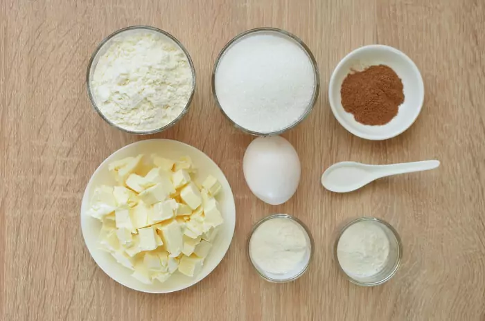 Ingredients for Homemade Snickerdoodle Cookies