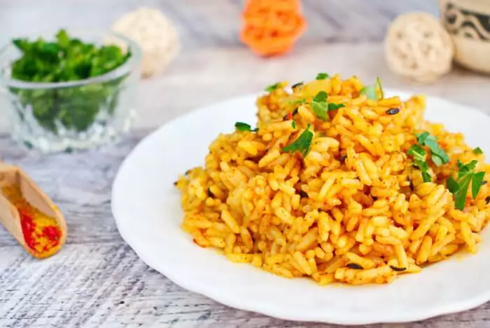 One Pan Spiced Tomato Rice