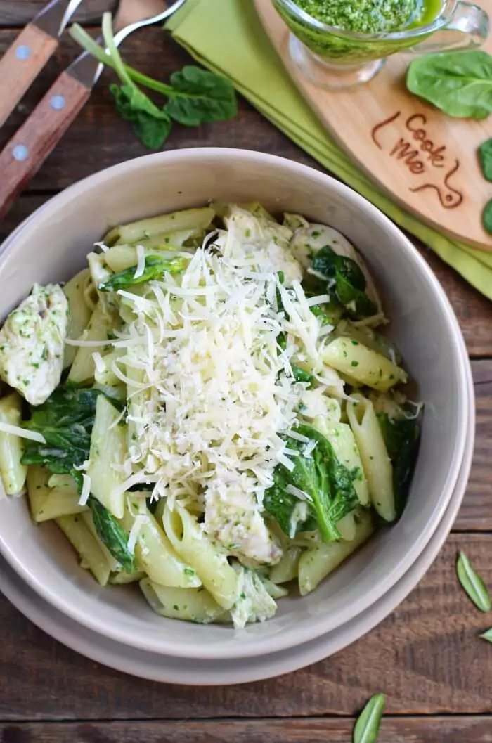 Creamy Chicken Pesto Pasta