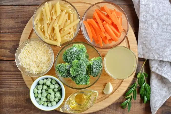 Ingredients for Classic Pasta Primavera