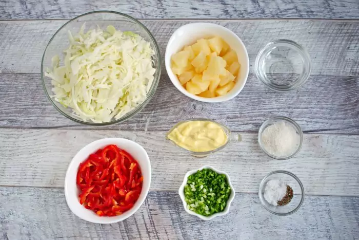 Ingredients for Pineapple Slaw
