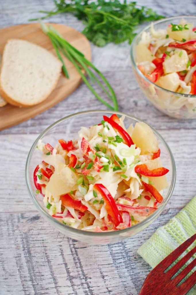 Classic coleslaw but with sweet pineapple