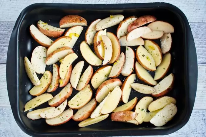 Step 3 - Greek Potato Wedges with Feta