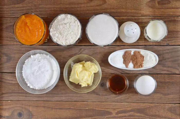 Ingredients for Chewy Pumpkin Cookies