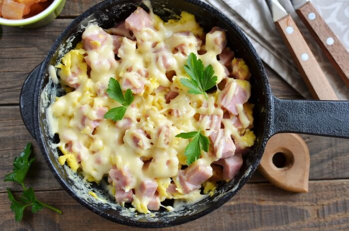 Spam and Egg Low-Carb Breakfast