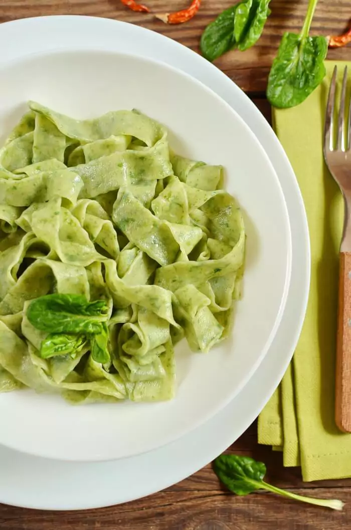 Homemade Spinach Noodles