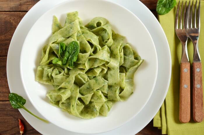 Homemade Spinach Noodles