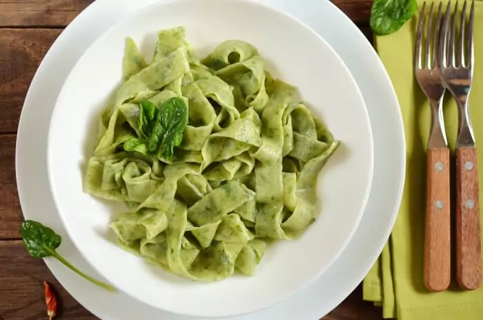 Homemade Spinach Noodles