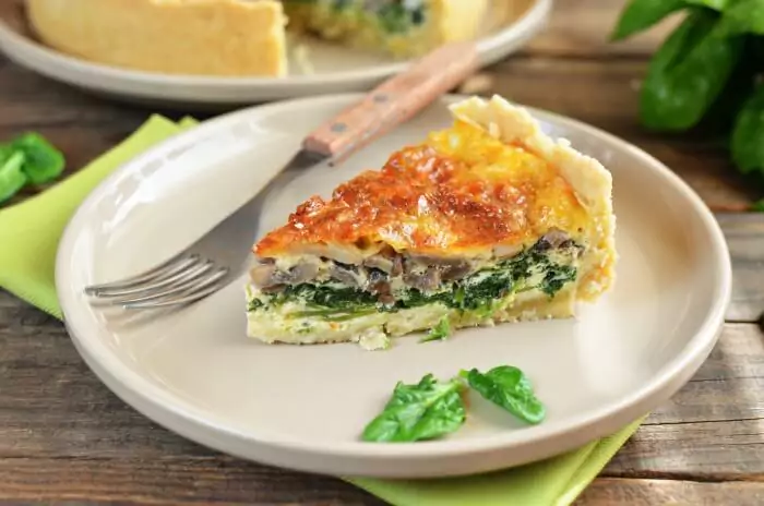 Spinach and Cheese Quiche