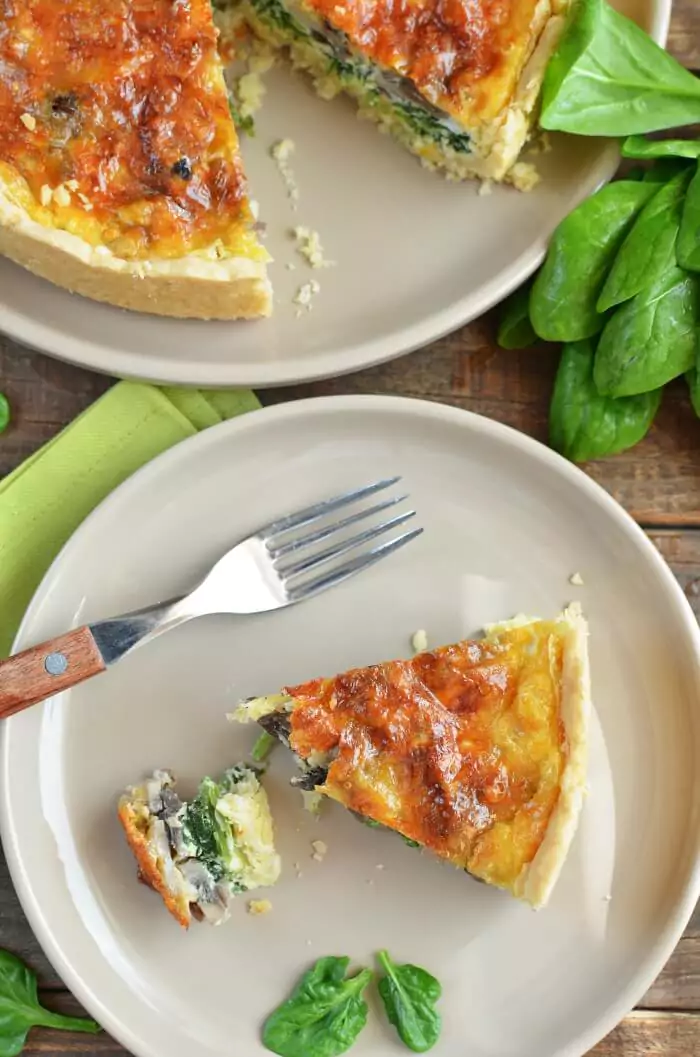 Spinach and Cheese Quiche