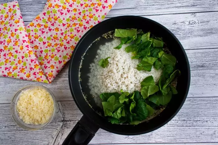 Step 2 - Spinach Parmesan Risotto