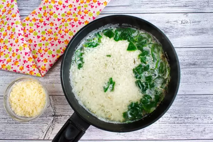 Step 3 - Spinach Parmesan Risotto