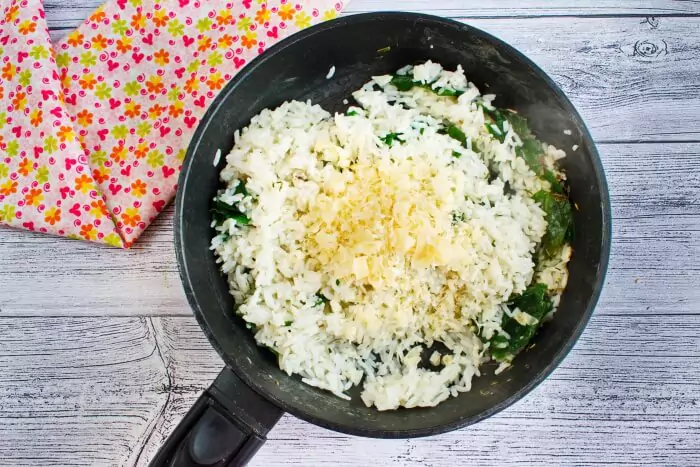 Step 4 - Spinach Parmesan Risotto