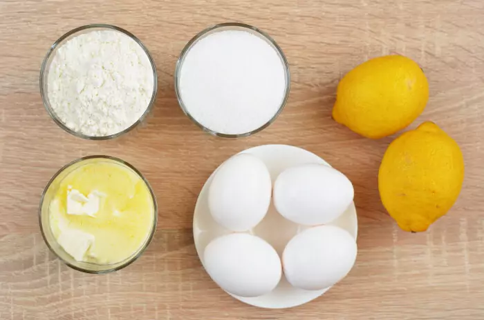 Ingredients for Tangy Lemon Squares