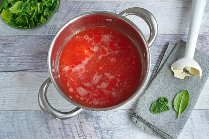 Step 1 - Tomato Florentine Soup
