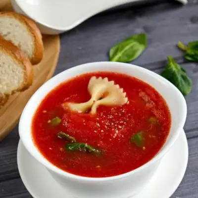 Tomato Florentine Soup Recipe - Spanish Cuisine Authentice Recipes - cuisine - At Home Tomato Florentine Soup