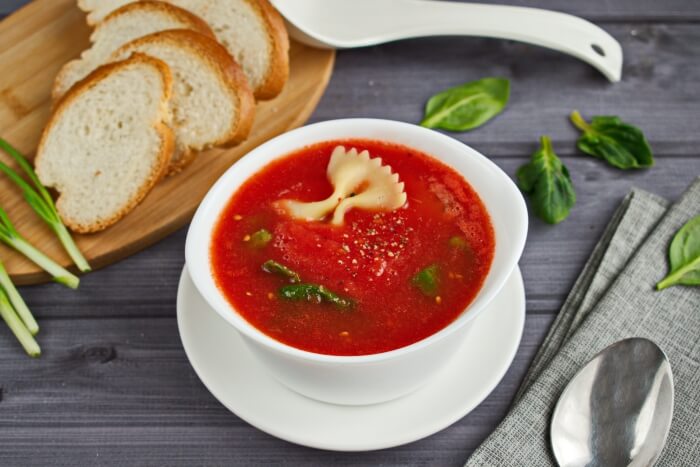 Tomato Florentine Soup Recipe - Spanish Cuisine Authentice Recipes - cuisine - At Home Tomato Florentine Soup