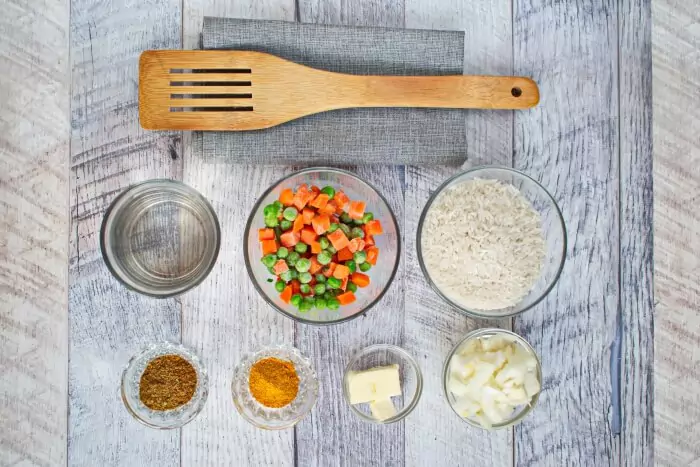 Ingredients for Turmeric Spiced Rice