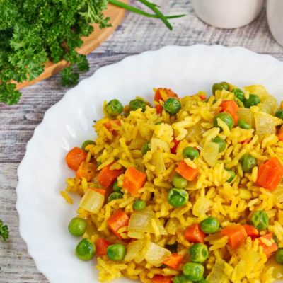 Turmeric-Spiced Rice Recipe - Vegetarian Recipes with Rice - Turmeric Rice Recipe Indian