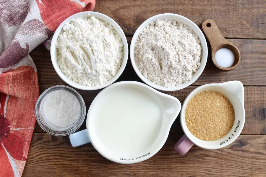 Ingredients for Colonial-Style Brown Bread