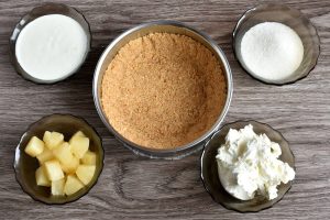 Ingridiens for Creamy Pineapple Cheesecake