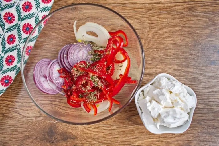 Step 2 - Bell Pepper and Feta Pizza