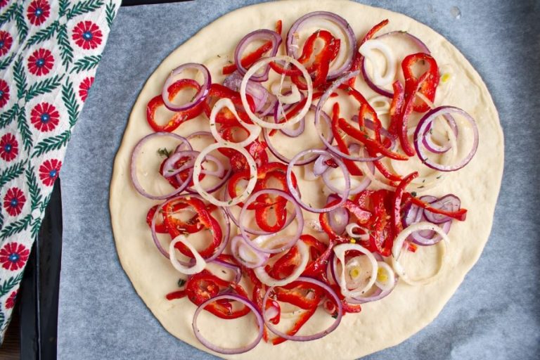 Step 3 - Bell Pepper and Feta Pizza