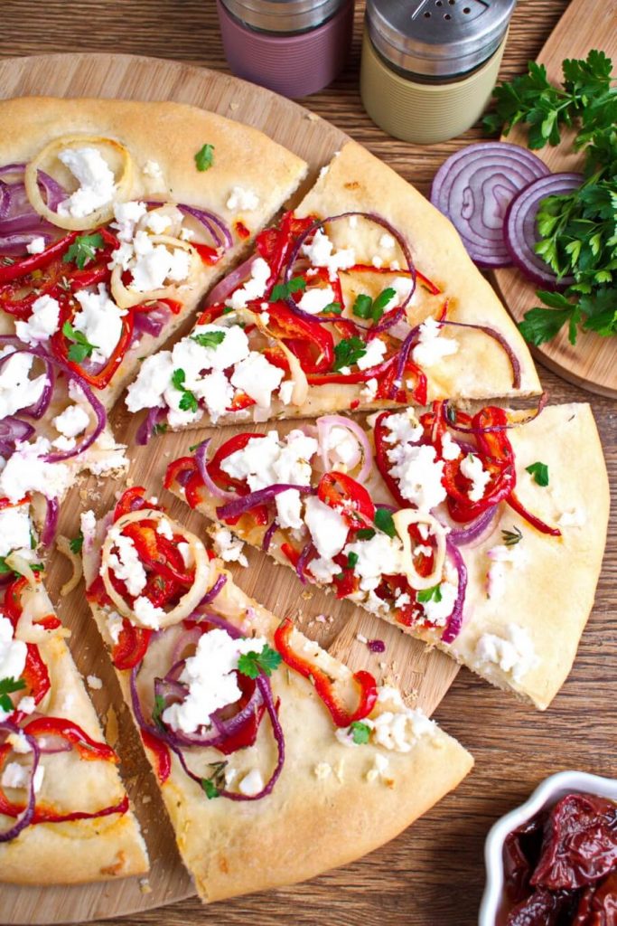 Bell Pepper and Feta Pizza