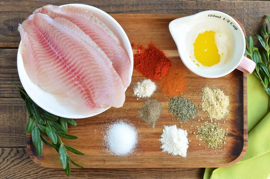 Ingredients for Blackened Cajun Fish