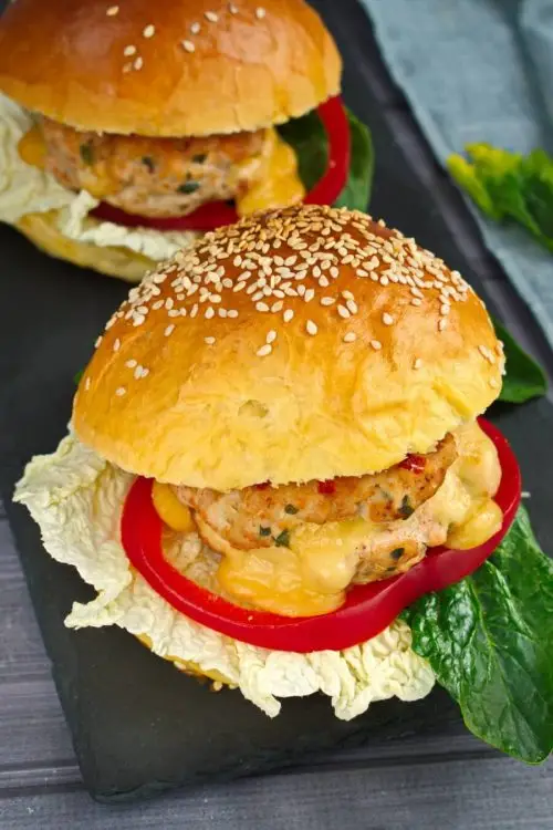 Cheese-Stuffed Turkey Burgers