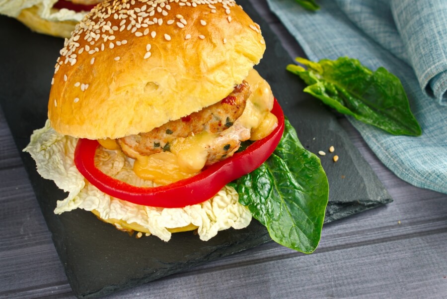 Cheese-Stuffed Turkey Burgers
