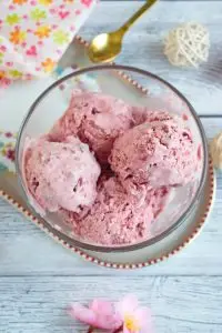 Homemade Cherry Vanilla Ice Cream