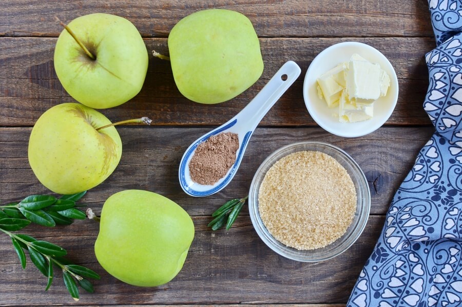 Ingridiens for Cinnamon Baked Apples