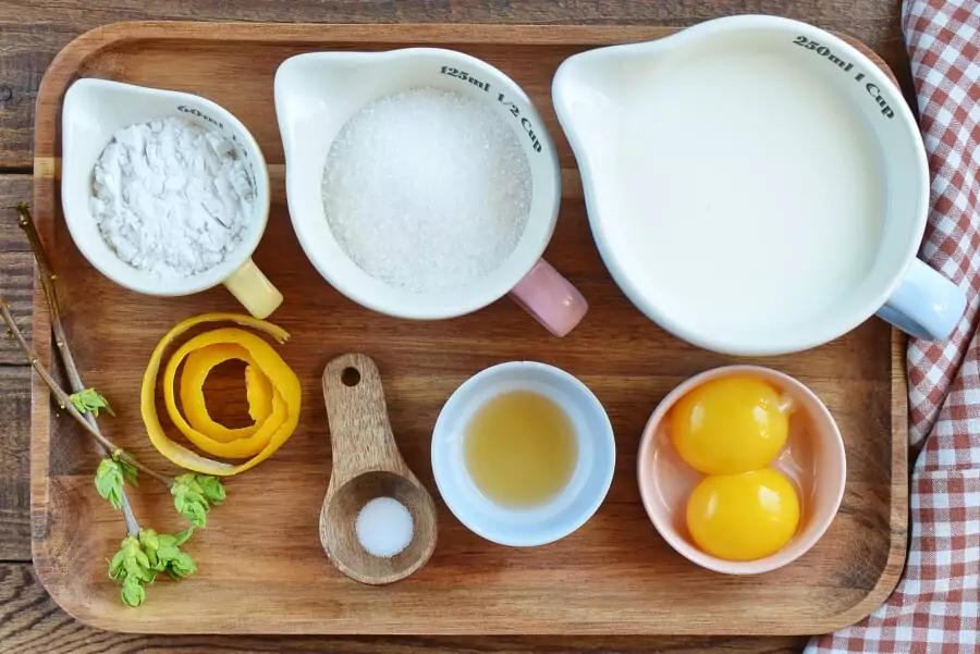 Ingredients for Creamy Corn Pudding