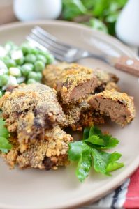 Crumbed Baked Chicken Livers