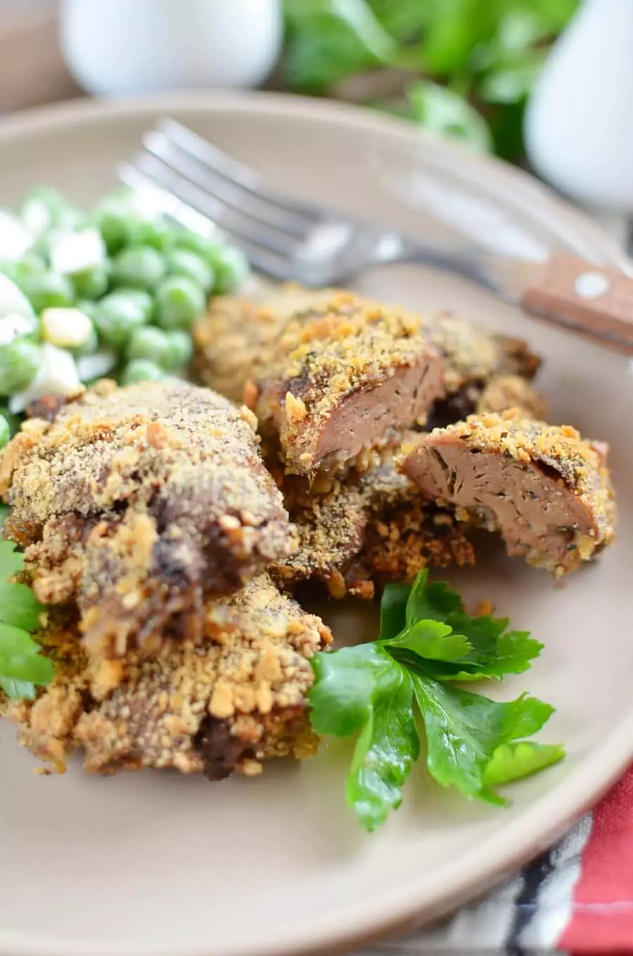 Crumbed Baked Chicken Livers