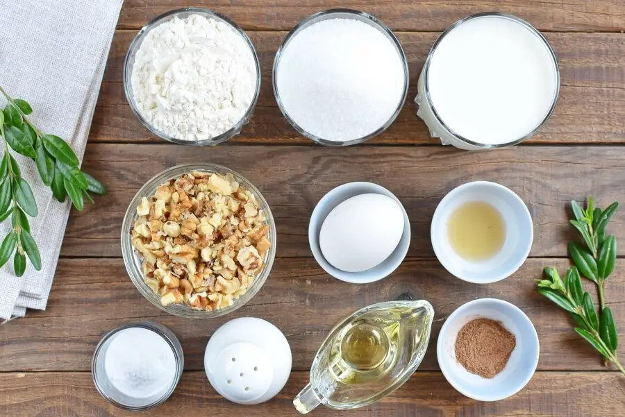 Ingredients for Easy Nut Bread